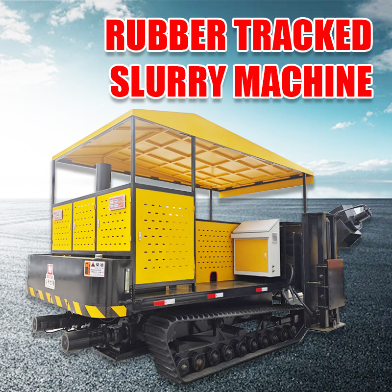 Rubber tracked slurry machine