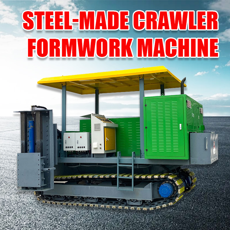 Steel-made crawler formwork machine