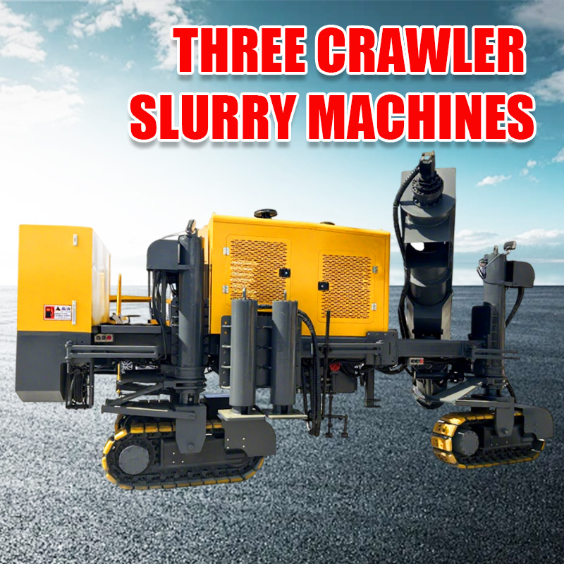Three crawler slurry machines